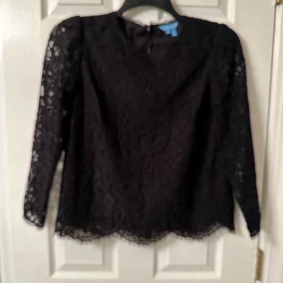Draper James Black Lace Top NWT Size 6 - Picture 4 of 7